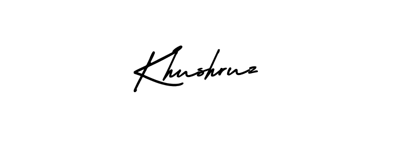 Khushruz stylish signature style. Best Handwritten Sign (AmerikaSignatureDemo-Regular) for my name. Handwritten Signature Collection Ideas for my name Khushruz. Khushruz signature style 3 images and pictures png