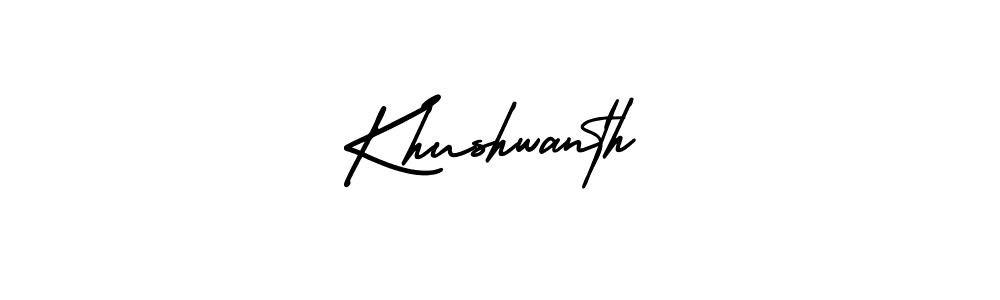 Use a signature maker to create a handwritten signature online. With this signature software, you can design (AmerikaSignatureDemo-Regular) your own signature for name Khushwanth. Khushwanth signature style 3 images and pictures png