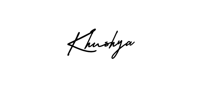 Also we have Khushya name is the best signature style. Create professional handwritten signature collection using AmerikaSignatureDemo-Regular autograph style. Khushya signature style 3 images and pictures png
