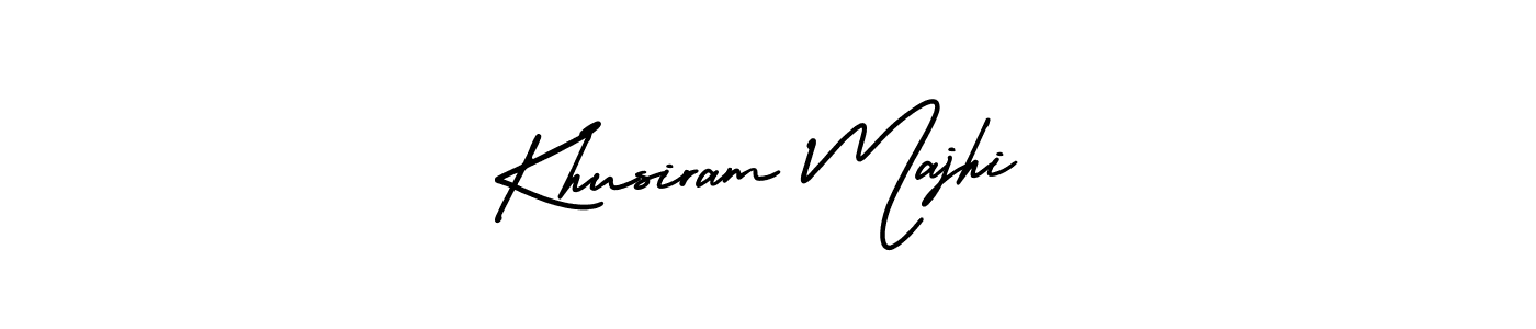 How to make Khusiram Majhi name signature. Use AmerikaSignatureDemo-Regular style for creating short signs online. This is the latest handwritten sign. Khusiram Majhi signature style 3 images and pictures png