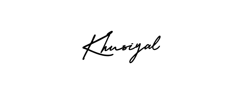 Khusiyal stylish signature style. Best Handwritten Sign (AmerikaSignatureDemo-Regular) for my name. Handwritten Signature Collection Ideas for my name Khusiyal. Khusiyal signature style 3 images and pictures png