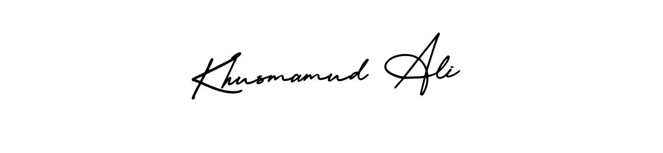 if you are searching for the best signature style for your name Khusmamud Ali. so please give up your signature search. here we have designed multiple signature styles  using AmerikaSignatureDemo-Regular. Khusmamud Ali signature style 3 images and pictures png