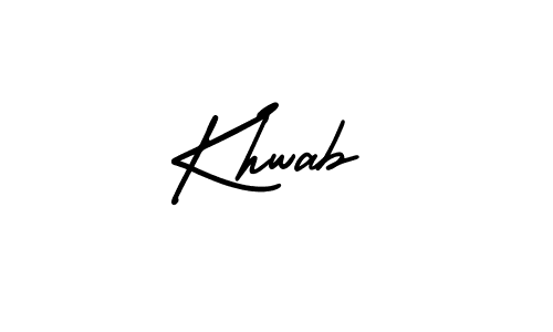It looks lik you need a new signature style for name Khwab. Design unique handwritten (AmerikaSignatureDemo-Regular) signature with our free signature maker in just a few clicks. Khwab signature style 3 images and pictures png