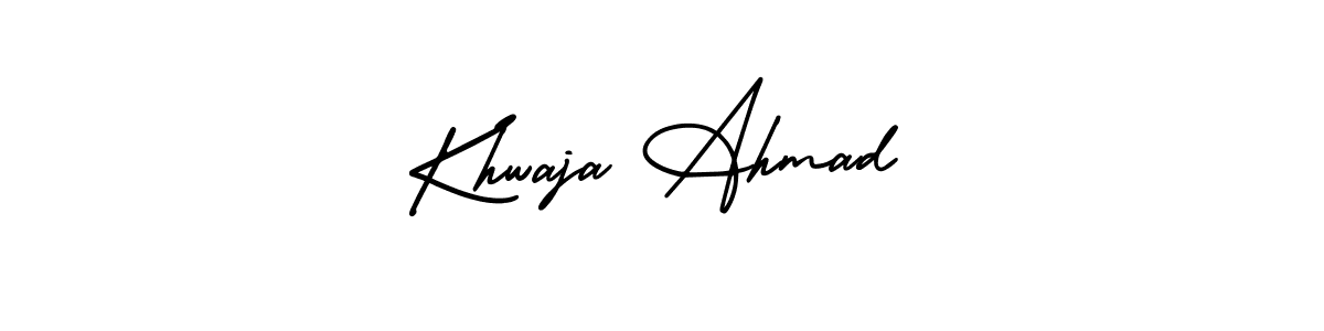 Khwaja Ahmad stylish signature style. Best Handwritten Sign (AmerikaSignatureDemo-Regular) for my name. Handwritten Signature Collection Ideas for my name Khwaja Ahmad. Khwaja Ahmad signature style 3 images and pictures png