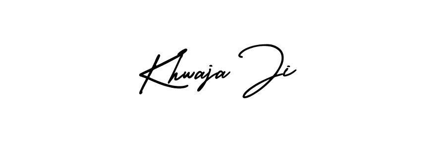 This is the best signature style for the Khwaja Ji name. Also you like these signature font (AmerikaSignatureDemo-Regular). Mix name signature. Khwaja Ji signature style 3 images and pictures png