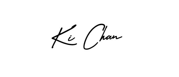 Create a beautiful signature design for name Ki Chan. With this signature (AmerikaSignatureDemo-Regular) fonts, you can make a handwritten signature for free. Ki Chan signature style 3 images and pictures png