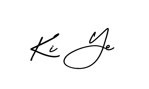 How to make Ki Ye signature? AmerikaSignatureDemo-Regular is a professional autograph style. Create handwritten signature for Ki Ye name. Ki Ye signature style 3 images and pictures png