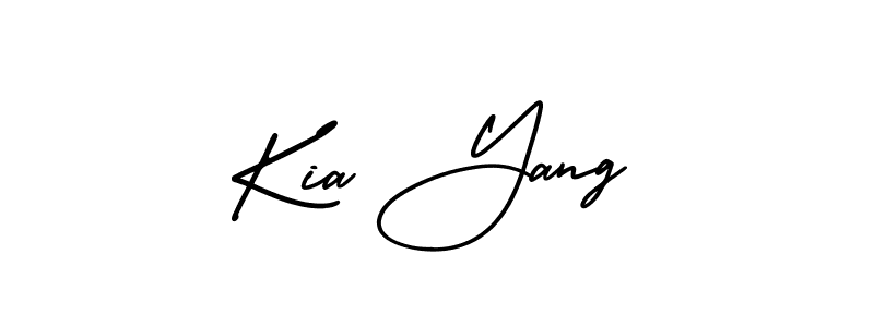 Create a beautiful signature design for name Kia Yang. With this signature (AmerikaSignatureDemo-Regular) fonts, you can make a handwritten signature for free. Kia Yang signature style 3 images and pictures png