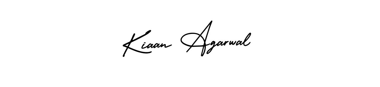 This is the best signature style for the Kiaan Agarwal name. Also you like these signature font (AmerikaSignatureDemo-Regular). Mix name signature. Kiaan Agarwal signature style 3 images and pictures png