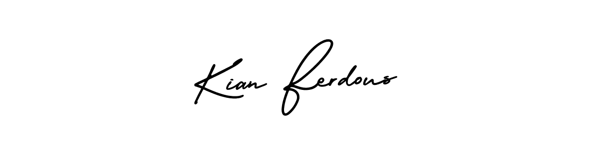 Similarly AmerikaSignatureDemo-Regular is the best handwritten signature design. Signature creator online .You can use it as an online autograph creator for name Kian Ferdous. Kian Ferdous signature style 3 images and pictures png