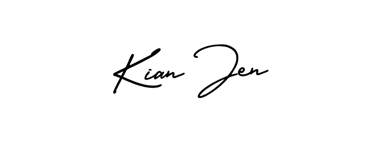 Also You can easily find your signature by using the search form. We will create Kian Jen name handwritten signature images for you free of cost using AmerikaSignatureDemo-Regular sign style. Kian Jen signature style 3 images and pictures png