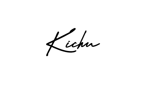 Kichu stylish signature style. Best Handwritten Sign (AmerikaSignatureDemo-Regular) for my name. Handwritten Signature Collection Ideas for my name Kichu. Kichu signature style 3 images and pictures png