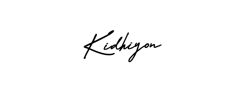 Similarly AmerikaSignatureDemo-Regular is the best handwritten signature design. Signature creator online .You can use it as an online autograph creator for name Kidhiyon. Kidhiyon signature style 3 images and pictures png