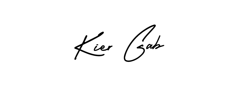 The best way (AmerikaSignatureDemo-Regular) to make a short signature is to pick only two or three words in your name. The name Kier Gab include a total of six letters. For converting this name. Kier Gab signature style 3 images and pictures png