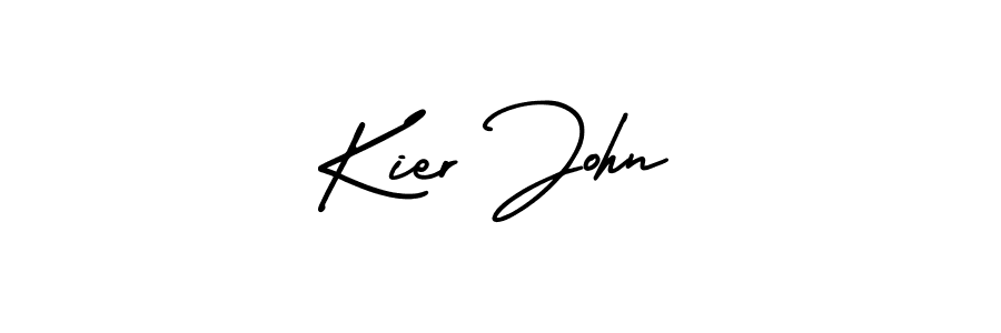 Use a signature maker to create a handwritten signature online. With this signature software, you can design (AmerikaSignatureDemo-Regular) your own signature for name Kier John. Kier John signature style 3 images and pictures png