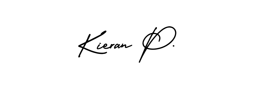 Design your own signature with our free online signature maker. With this signature software, you can create a handwritten (AmerikaSignatureDemo-Regular) signature for name Kieran P.. Kieran P. signature style 3 images and pictures png