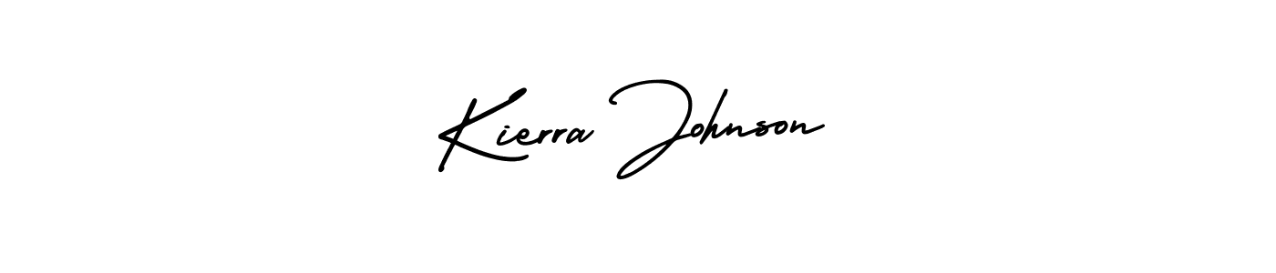 How to make Kierra Johnson name signature. Use AmerikaSignatureDemo-Regular style for creating short signs online. This is the latest handwritten sign. Kierra Johnson signature style 3 images and pictures png