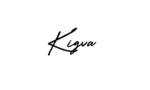 The best way (AmerikaSignatureDemo-Regular) to make a short signature is to pick only two or three words in your name. The name Kigva include a total of six letters. For converting this name. Kigva signature style 3 images and pictures png