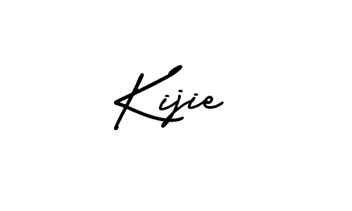 Kijie stylish signature style. Best Handwritten Sign (AmerikaSignatureDemo-Regular) for my name. Handwritten Signature Collection Ideas for my name Kijie. Kijie signature style 3 images and pictures png