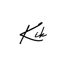 You should practise on your own different ways (AmerikaSignatureDemo-Regular) to write your name (Kik) in signature. don't let someone else do it for you. Kik signature style 3 images and pictures png