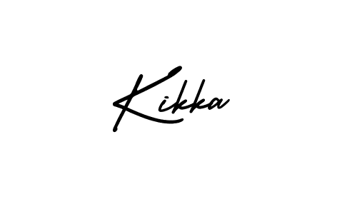 Make a beautiful signature design for name Kikka. With this signature (AmerikaSignatureDemo-Regular) style, you can create a handwritten signature for free. Kikka signature style 3 images and pictures png