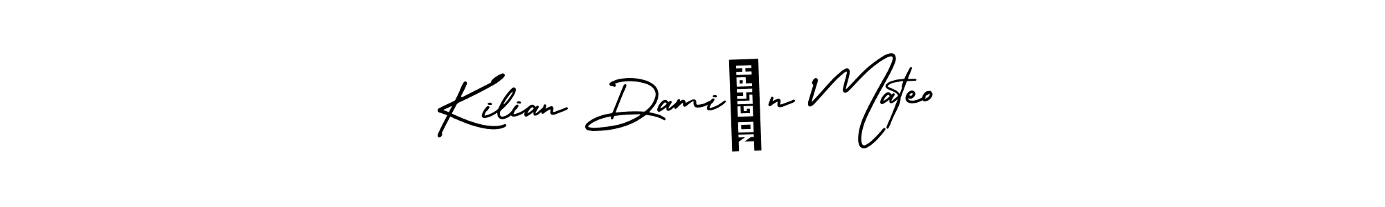 Check out images of Autograph of Kilian Damián Mateo name. Actor Kilian Damián Mateo Signature Style. AmerikaSignatureDemo-Regular is a professional sign style online. Kilian Damián Mateo signature style 3 images and pictures png
