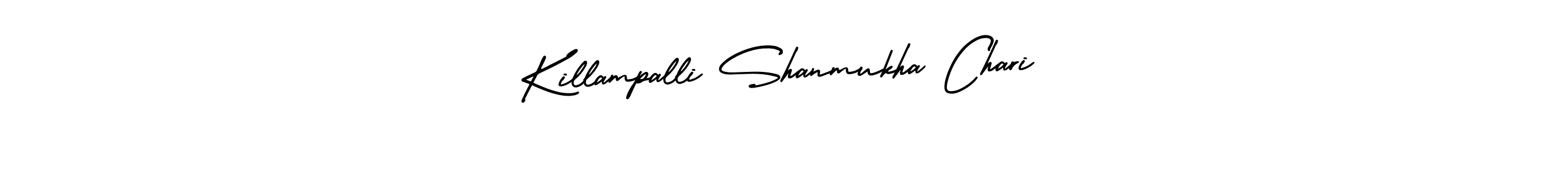 You can use this online signature creator to create a handwritten signature for the name Killampalli Shanmukha Chari. This is the best online autograph maker. Killampalli Shanmukha Chari signature style 3 images and pictures png