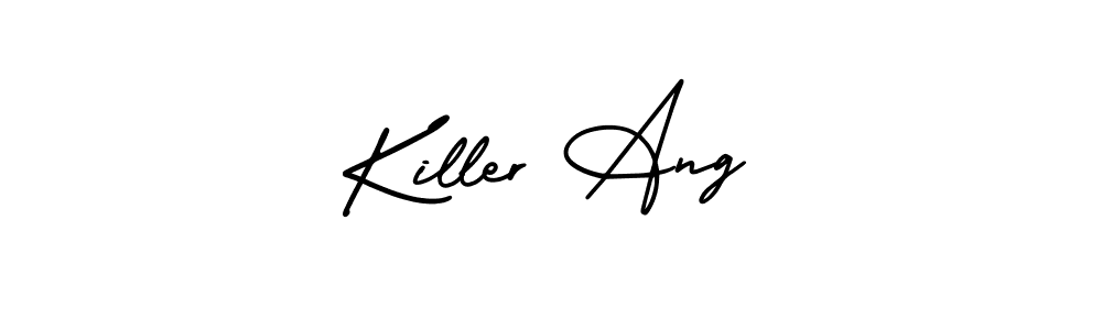 Create a beautiful signature design for name Killer Ang. With this signature (AmerikaSignatureDemo-Regular) fonts, you can make a handwritten signature for free. Killer Ang signature style 3 images and pictures png