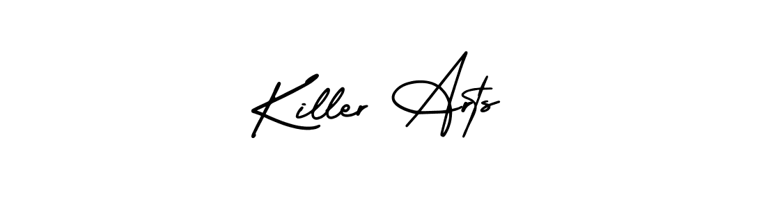 AmerikaSignatureDemo-Regular is a professional signature style that is perfect for those who want to add a touch of class to their signature. It is also a great choice for those who want to make their signature more unique. Get Killer Arts name to fancy signature for free. Killer Arts signature style 3 images and pictures png