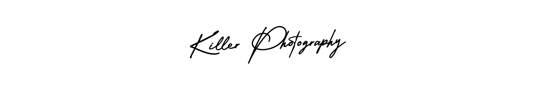 You should practise on your own different ways (AmerikaSignatureDemo-Regular) to write your name (Killer Photography) in signature. don't let someone else do it for you. Killer Photography signature style 3 images and pictures png