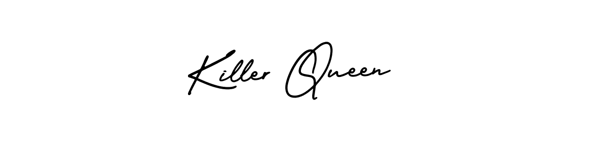 You should practise on your own different ways (AmerikaSignatureDemo-Regular) to write your name (Killer Queen) in signature. don't let someone else do it for you. Killer Queen signature style 3 images and pictures png