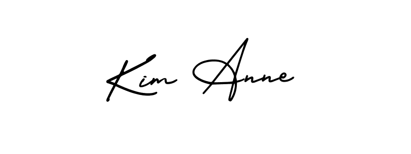 Design your own signature with our free online signature maker. With this signature software, you can create a handwritten (AmerikaSignatureDemo-Regular) signature for name Kim Anne. Kim Anne signature style 3 images and pictures png