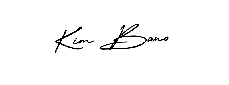 Create a beautiful signature design for name Kim Bano. With this signature (AmerikaSignatureDemo-Regular) fonts, you can make a handwritten signature for free. Kim Bano signature style 3 images and pictures png
