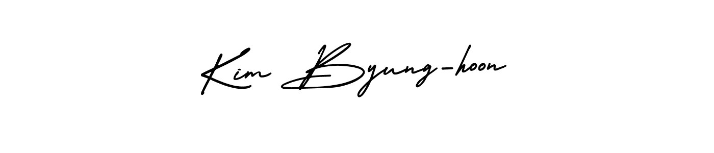 if you are searching for the best signature style for your name Kim Byung-hoon. so please give up your signature search. here we have designed multiple signature styles  using AmerikaSignatureDemo-Regular. Kim Byung-hoon signature style 3 images and pictures png