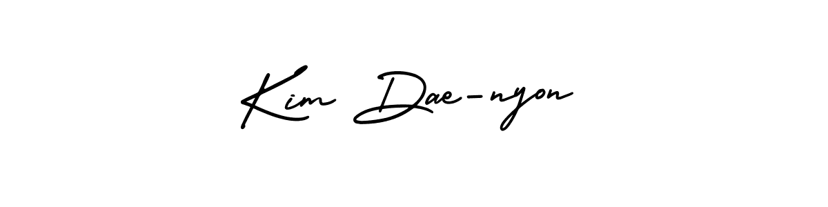 How to make Kim Dae-nyon name signature. Use AmerikaSignatureDemo-Regular style for creating short signs online. This is the latest handwritten sign. Kim Dae-nyon signature style 3 images and pictures png