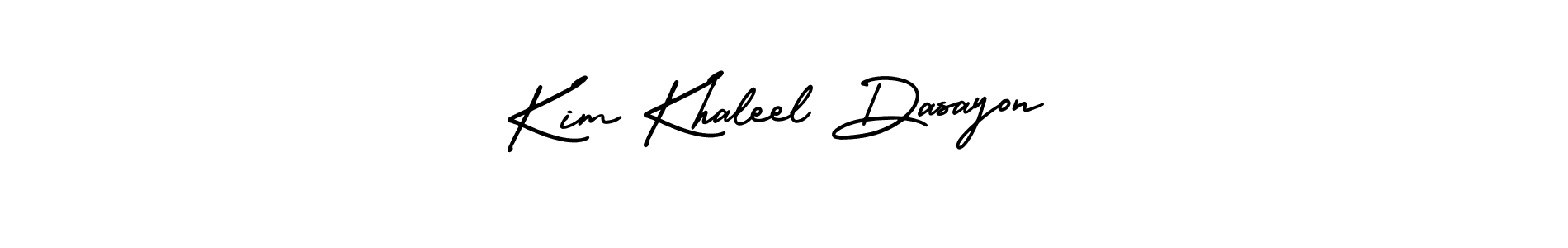 You can use this online signature creator to create a handwritten signature for the name Kim Khaleel Dasayon. This is the best online autograph maker. Kim Khaleel Dasayon signature style 3 images and pictures png