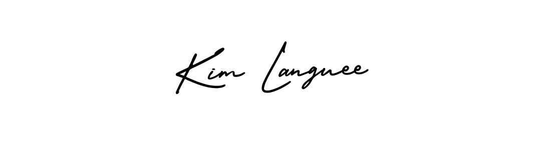 It looks lik you need a new signature style for name Kim Languee. Design unique handwritten (AmerikaSignatureDemo-Regular) signature with our free signature maker in just a few clicks. Kim Languee signature style 3 images and pictures png