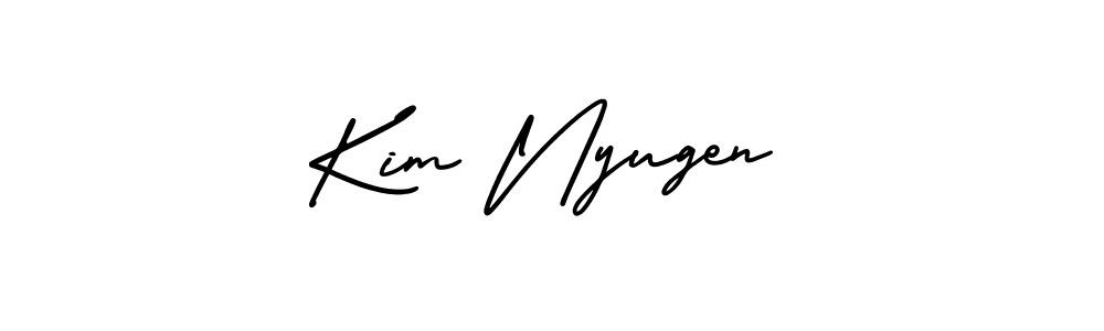Similarly AmerikaSignatureDemo-Regular is the best handwritten signature design. Signature creator online .You can use it as an online autograph creator for name Kim Nyugen. Kim Nyugen signature style 3 images and pictures png