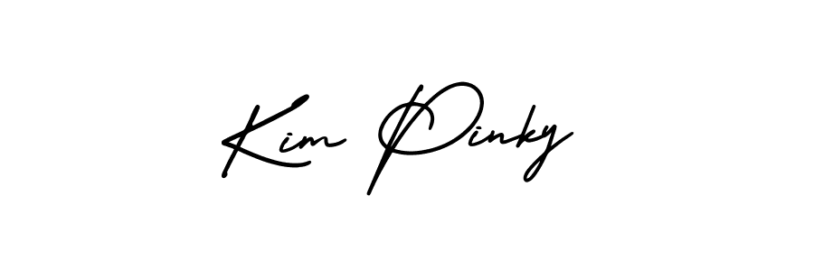 It looks lik you need a new signature style for name Kim Pinky. Design unique handwritten (AmerikaSignatureDemo-Regular) signature with our free signature maker in just a few clicks. Kim Pinky signature style 3 images and pictures png