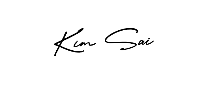 You should practise on your own different ways (AmerikaSignatureDemo-Regular) to write your name (Kim Sai) in signature. don't let someone else do it for you. Kim Sai signature style 3 images and pictures png