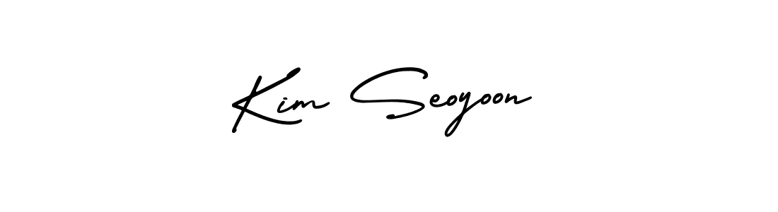 Use a signature maker to create a handwritten signature online. With this signature software, you can design (AmerikaSignatureDemo-Regular) your own signature for name Kim Seoyoon. Kim Seoyoon signature style 3 images and pictures png