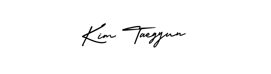 Make a beautiful signature design for name Kim Taegyun. With this signature (AmerikaSignatureDemo-Regular) style, you can create a handwritten signature for free. Kim Taegyun signature style 3 images and pictures png