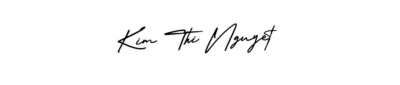 Kim Thi Nguyet stylish signature style. Best Handwritten Sign (AmerikaSignatureDemo-Regular) for my name. Handwritten Signature Collection Ideas for my name Kim Thi Nguyet. Kim Thi Nguyet signature style 3 images and pictures png
