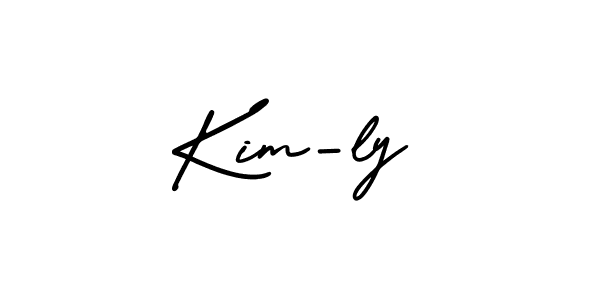 The best way (AmerikaSignatureDemo-Regular) to make a short signature is to pick only two or three words in your name. The name Kim-ly include a total of six letters. For converting this name. Kim-ly signature style 3 images and pictures png