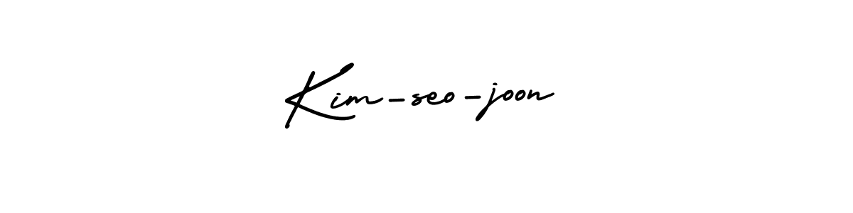 Make a beautiful signature design for name Kim-seo-joon. With this signature (AmerikaSignatureDemo-Regular) style, you can create a handwritten signature for free. Kim-seo-joon signature style 3 images and pictures png