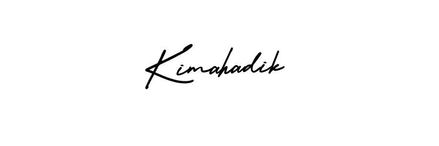How to make Kimahadik signature? AmerikaSignatureDemo-Regular is a professional autograph style. Create handwritten signature for Kimahadik name. Kimahadik signature style 3 images and pictures png