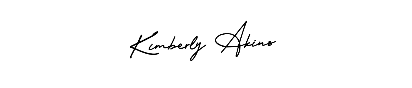 Create a beautiful signature design for name Kimberly Akins. With this signature (AmerikaSignatureDemo-Regular) fonts, you can make a handwritten signature for free. Kimberly Akins signature style 3 images and pictures png