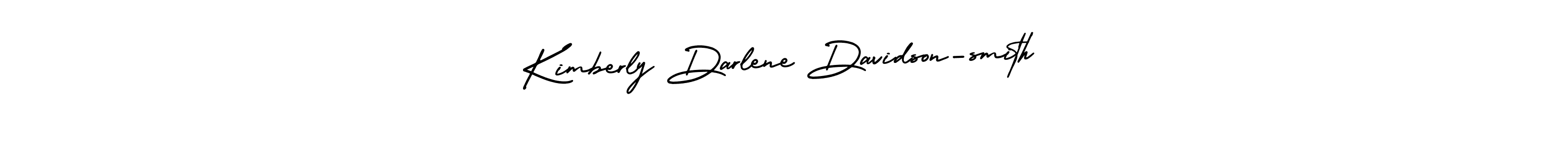 How to make Kimberly Darlene Davidson-smith signature? AmerikaSignatureDemo-Regular is a professional autograph style. Create handwritten signature for Kimberly Darlene Davidson-smith name. Kimberly Darlene Davidson-smith signature style 3 images and pictures png