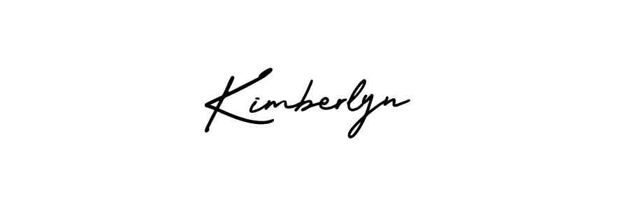 Make a beautiful signature design for name Kimberlyn. With this signature (AmerikaSignatureDemo-Regular) style, you can create a handwritten signature for free. Kimberlyn signature style 3 images and pictures png