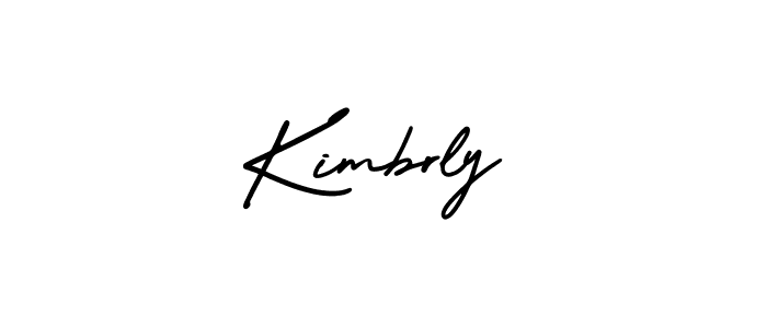 How to make Kimbrly name signature. Use AmerikaSignatureDemo-Regular style for creating short signs online. This is the latest handwritten sign. Kimbrly signature style 3 images and pictures png